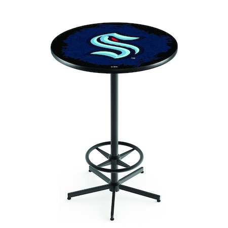 Holland Bar Stool Co 42" Black Seattle Kraken Pub Table L216B4228SeaKrk